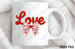 Crochet Pink Love Bow Valentine PNG Product Image 4