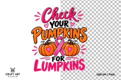 Breast Cancer Pumpkin PNG, Breast Cancer Sublimation Product Image 2