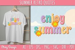 Summer Retro Quotes SVG| Retro Summer SVG Product Image 1