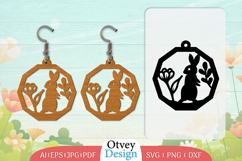 Earring Rabbit Lasercut | Happy Easter Lasercut BUNDLES 12 Product Image 2