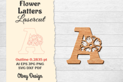 Flower Letters Alphabet Laser Cut File BUNDLES Product Image 2