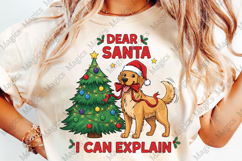 Christmas Funny Dog Dear Santa Png Product Image 1