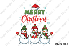 Merry Christmas Snowman PNG Product Image 1
