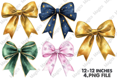 Christmas Bow Sublimation Design Product Image 1