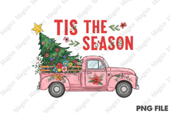 Tis The Season Christmas Car Sublimation Png Product Image 1