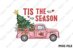 Tis The Season Christmas Car Sublimation Png Product Image 1