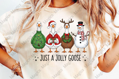 Funny Christmas Just a Jolly Goose Png Product Image 1