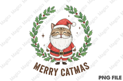 Merry Catmas Christmas Png Product Image 1