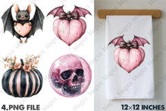 Black Pink Halloween Sublimation PNG Product Image 1