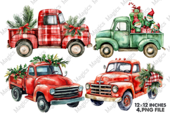 Christmas Truck Sublimation Clipart Product Image 1