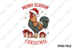 Merry Cluckin&#039; Christmas PNG Product Image 1