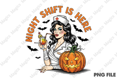 Vintage Halloween Nurse PNG Product Image 2