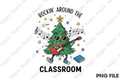 Retro Teacher Christmas Png Product Image 2