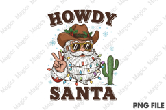 Howdy Santa Sublimation Png Product Image 1