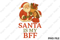 Santa Is My BFF Png Product Image 1