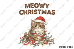 Meowy Christmas Sublimation Png Product Image 1