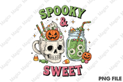 Coffee Halloween Spooky &amp; Sweet PNG Product Image 1