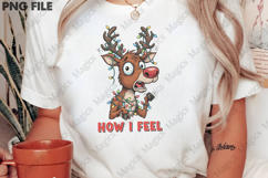 How I Feel, Christmas Deer Sublimation Png Product Image 2