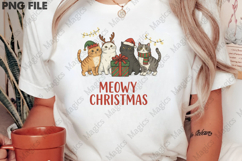 Meowy Christmas Sublimation Png Product Image 2