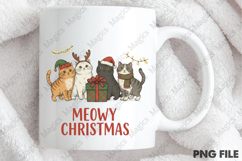 Meowy Christmas Sublimation Png Product Image 4