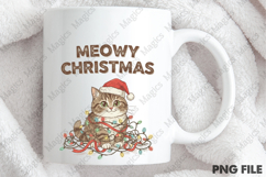 Meowy Christmas Sublimation Png Product Image 4