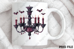 Watercolor Burgundy Halloween Sublimation PNG Product Image 4