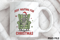 Just Waiting For Christmas Skeleton Png Product Image 4