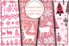 Pink Scandinavian Christmas Patterns Set Product Image 1