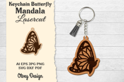 Keychain Butterfly Mandala Lasercut BUNDLES Product Image 2