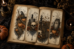 Gothic Halloween Edges 4 PNG Clipart Set Product Image 2