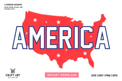 4th Of July SVG Design | America T Shirt Design SVG File Product Image 1