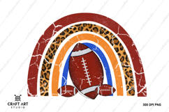 American Football PNG Sublimation | Rainbow PNG Clipart Product Image 1