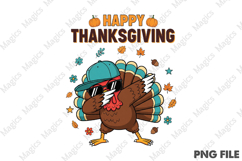 Happy Thanksgiving PNG, Funny Turkey PNG Product Image 1