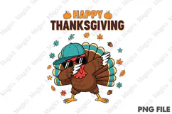 Happy Thanksgiving PNG, Funny Turkey PNG Product Image 1