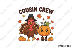 Cousin Crew Thanksgiving PNG,Pumpkin PNG Product Image 1