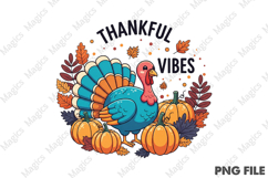 Thankful Vibes PNG - Thanksgiving PNG Product Image 1