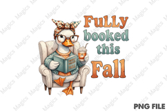 Fall Goose Reading PNG Product Image 1