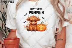Highland Cow Fall PNG Hey There Pumpkin Product Image 2