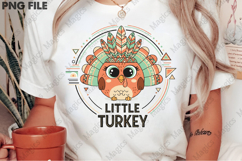 Little Turkey - Retro Thanksgiving PNG Product Image 2