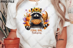 Feral Girl Funny Thanksgiving Png Product Image 2