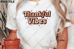 Thankful Vibes - Retro Thanksgiving PNG Product Image 2