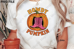 Howdy Fall Western Pumpkin Png Product Image 2