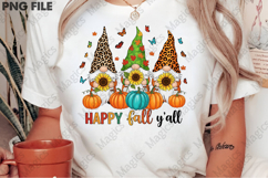 Happy Fall Y’all Gnome PNG, Leopard Hat Product Image 2