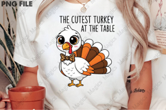Cute Girl Thanksgiving Png, Toddler Png Product Image 2