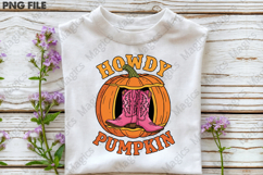 Howdy Fall Western Pumpkin Png Product Image 3