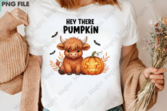 Highland Cow Fall PNG Hey There Pumpkin Product Image 3
