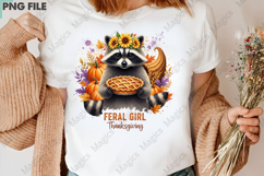 Feral Girl Funny Thanksgiving Png Product Image 3