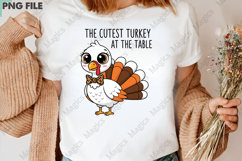 Cute Girl Thanksgiving Png, Toddler Png Product Image 3