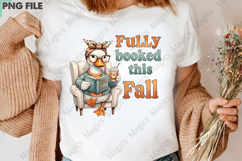 Fall Goose Reading PNG Product Image 3