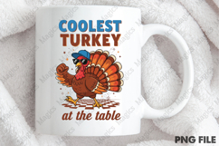 Coolest Turkey PNG Funny Boy Thanksgiving Product Image 4